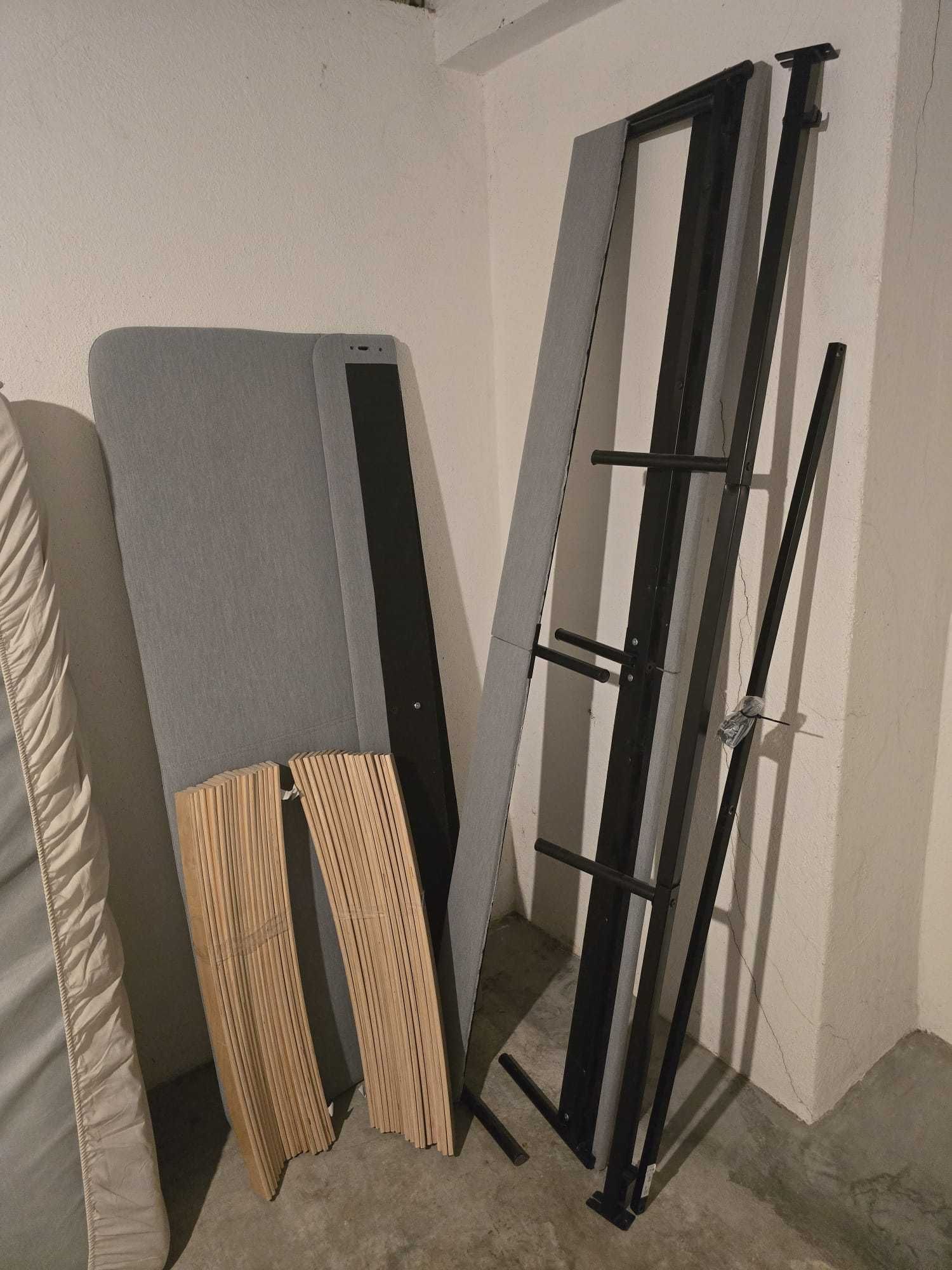Cama SLATTUM 160 x 200 com Estrado e Colchão