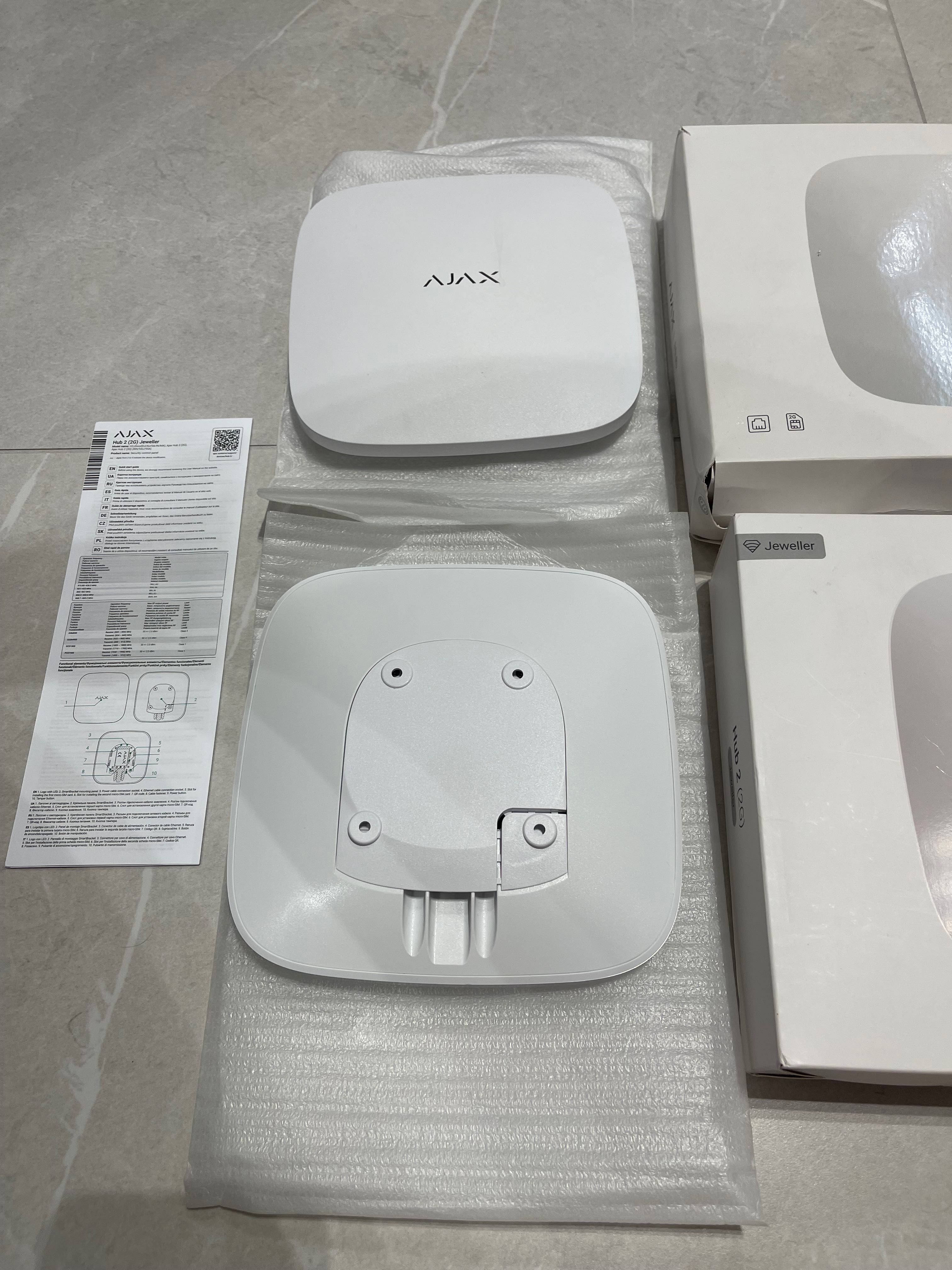 Нова Централь охоронної системи Ajax Hub Hub2 датчик руху фотофіксація