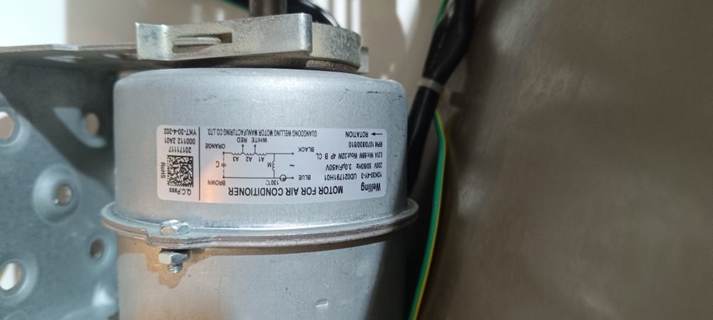 Comando Carrier, motor e ventilador