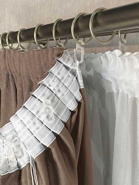 Комплект штор мікровелюр 250x290 см бежевих 2 шт