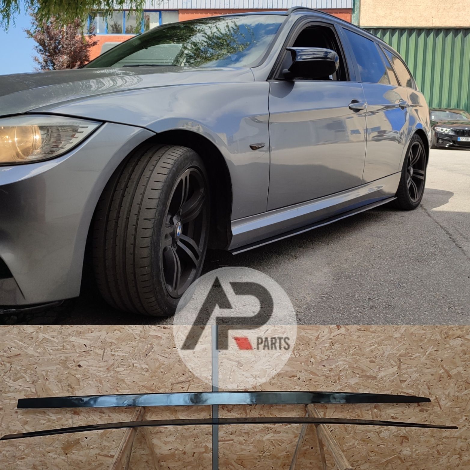 BMW E90 E91 E92 E93 Laminas Laterais Preto brilhante Mperformance