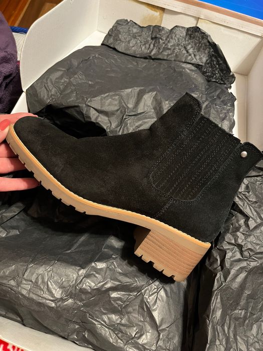 Замшеві черевики челсі утеплені