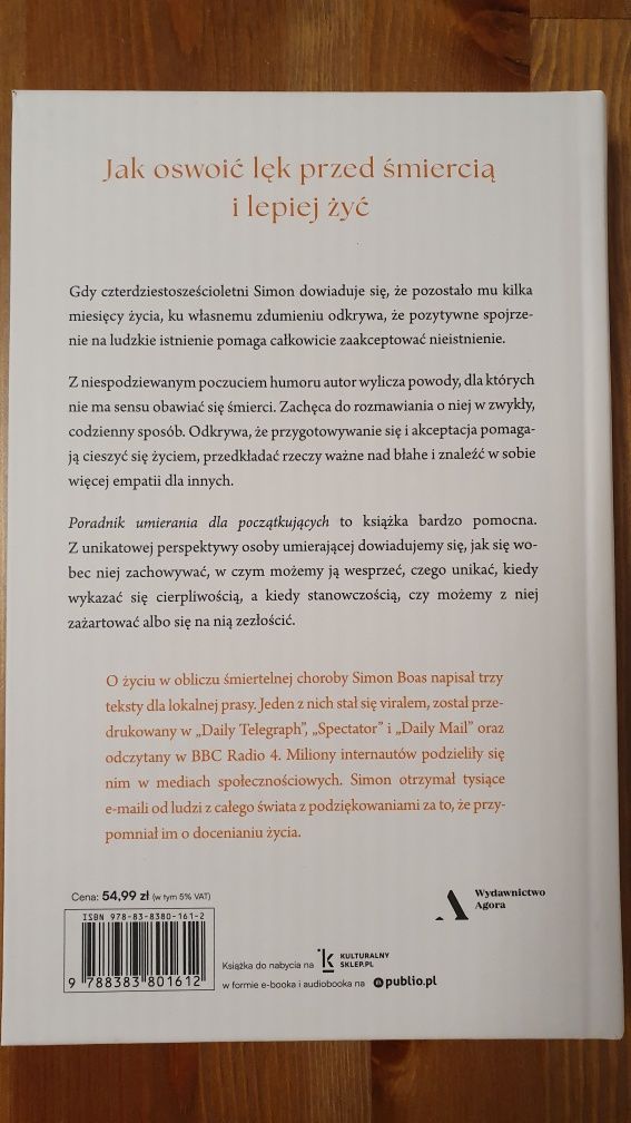 "Poradnik umierania dla początkujących" Simon Boas
Simon Boas