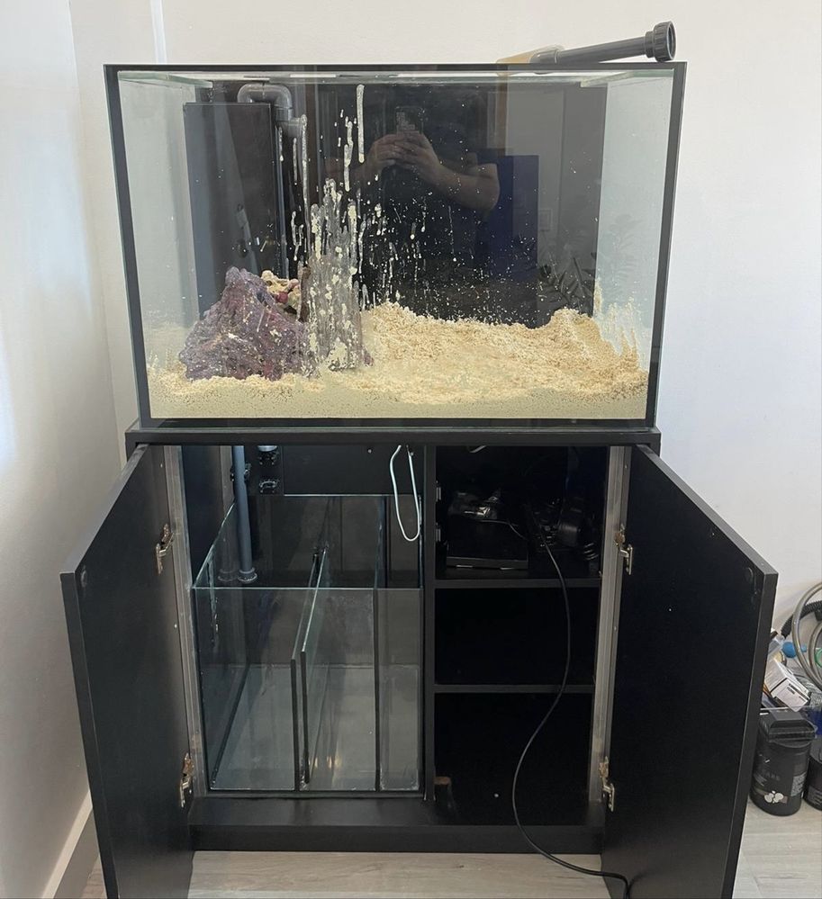 Aquário completo com móvel e sump