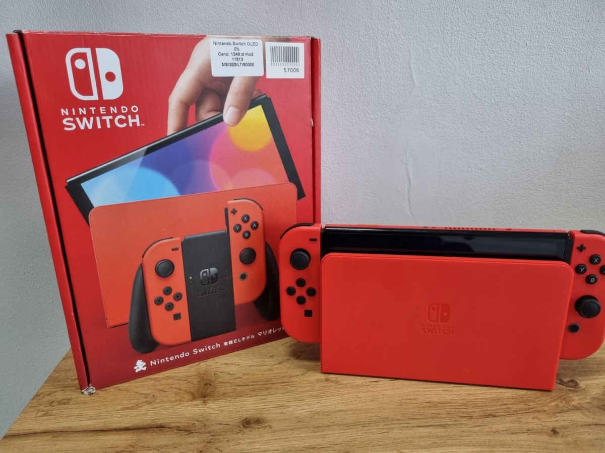 Nintendo Switch Oled Mario Edition + Karta Pamięci 128 Gb | Używany