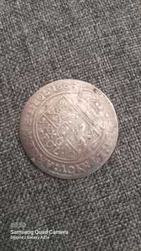 Złotówka pierwsza srebrna Tymf  30gro pol 1663r.