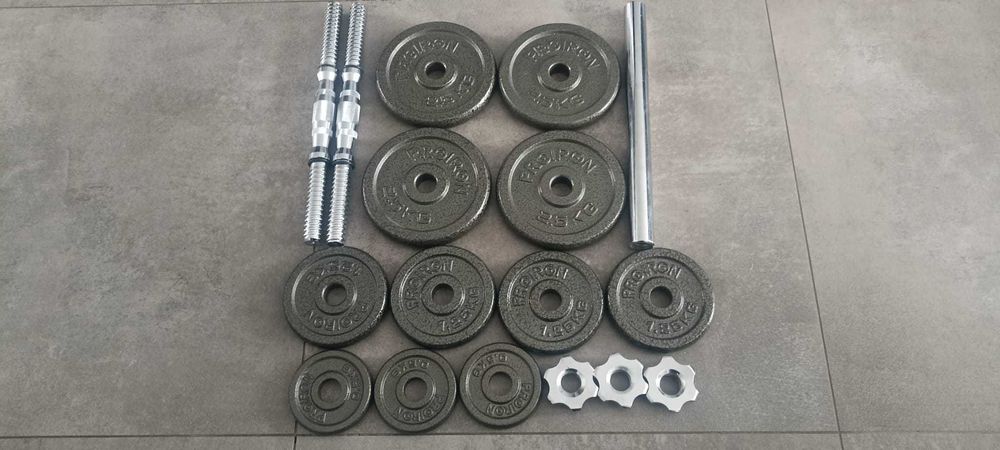 Zestaw hantli żeliwnych PROIRON regulowany zestaw hantli 2 w 1 5-20 kg