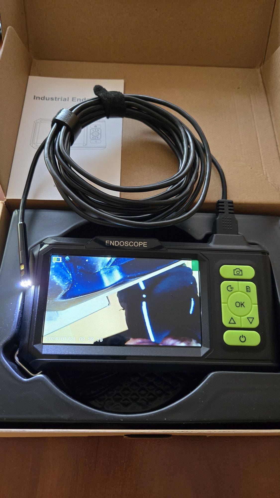 Эндоскоп (ендоскоп, бороскоп) T31 4.3" 1080P IPS 5.5mm 2 камеры 3.5мет