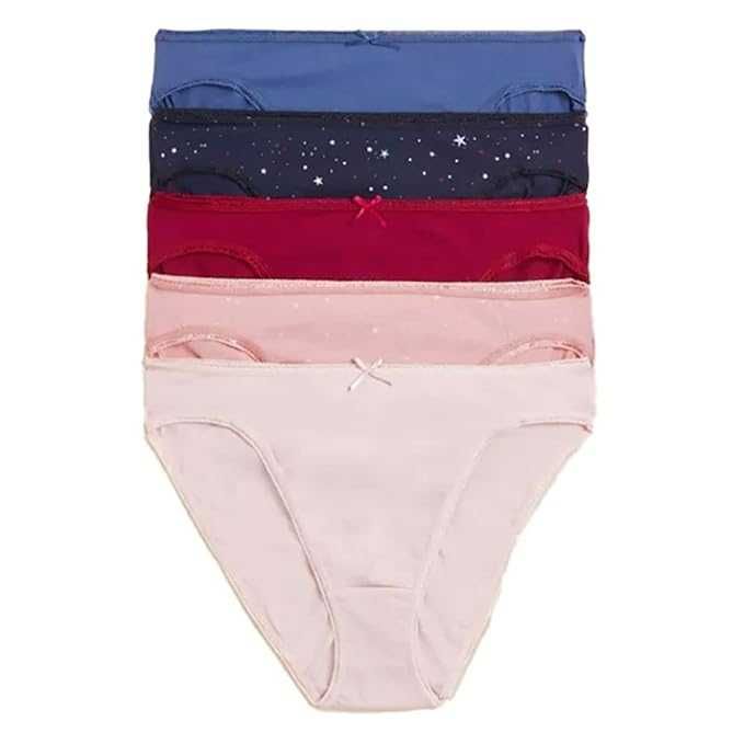 Marks & Spencer Cotton Lycra® Daisy Print High Leg Knickers, р.М/UK10