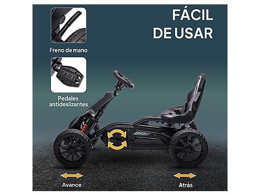 Homcom Gokart dla dzieci z regulowanym siedzeniem.