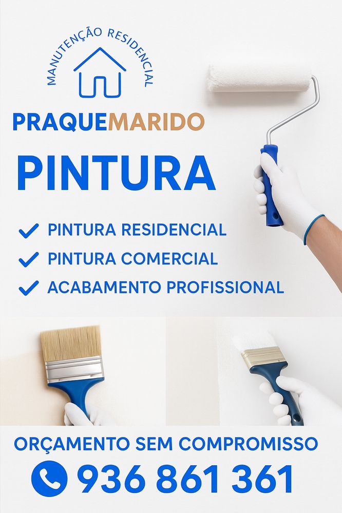 •	Serviços de Pintura em Casas e Apartamentos – Sobreda