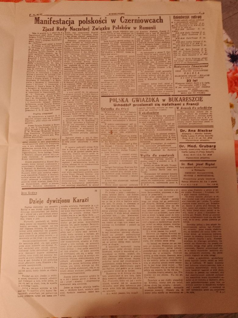 Reprint gazety kurier polski 29grudnia1939