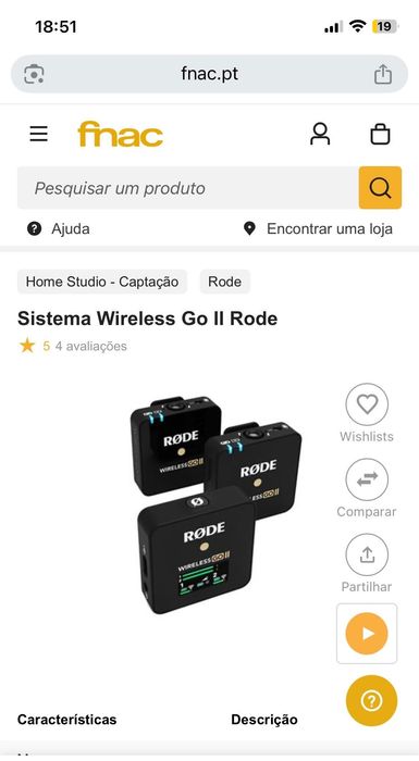 Microfones wireless Go II Rode