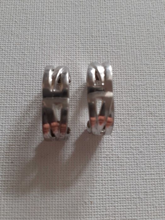 Brincos vintage prata maciça e zircónias ESPRIT