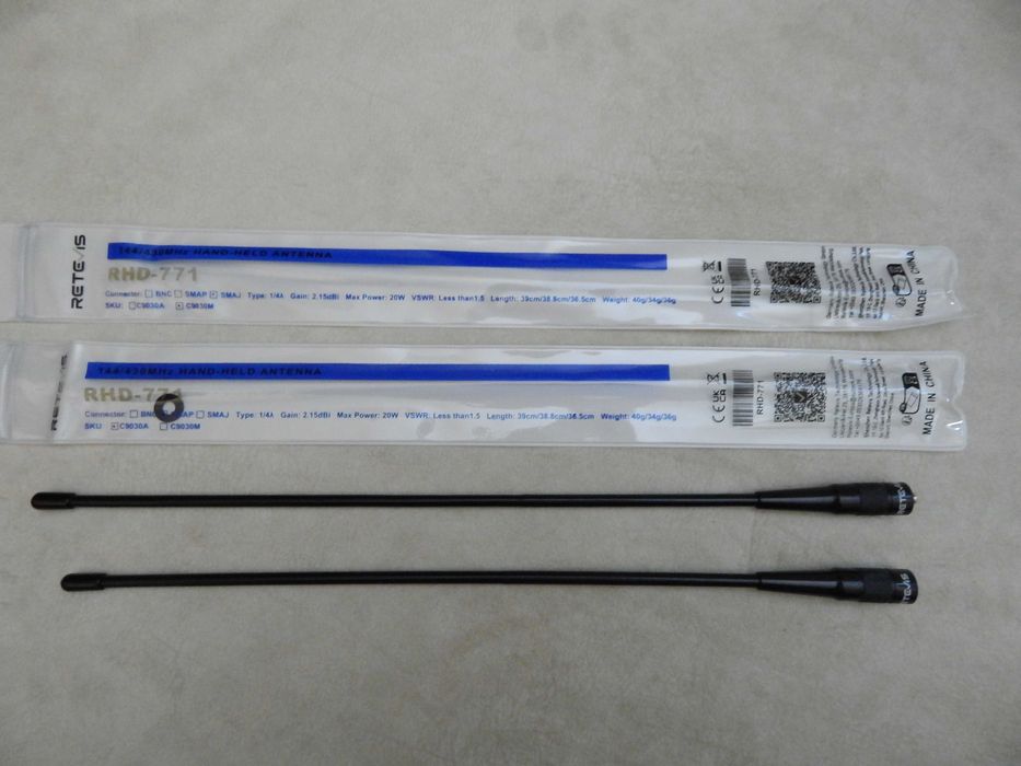 Антенны Retevis:  RHD-771 , RHD-701 , HA03 , HA06 , 805S