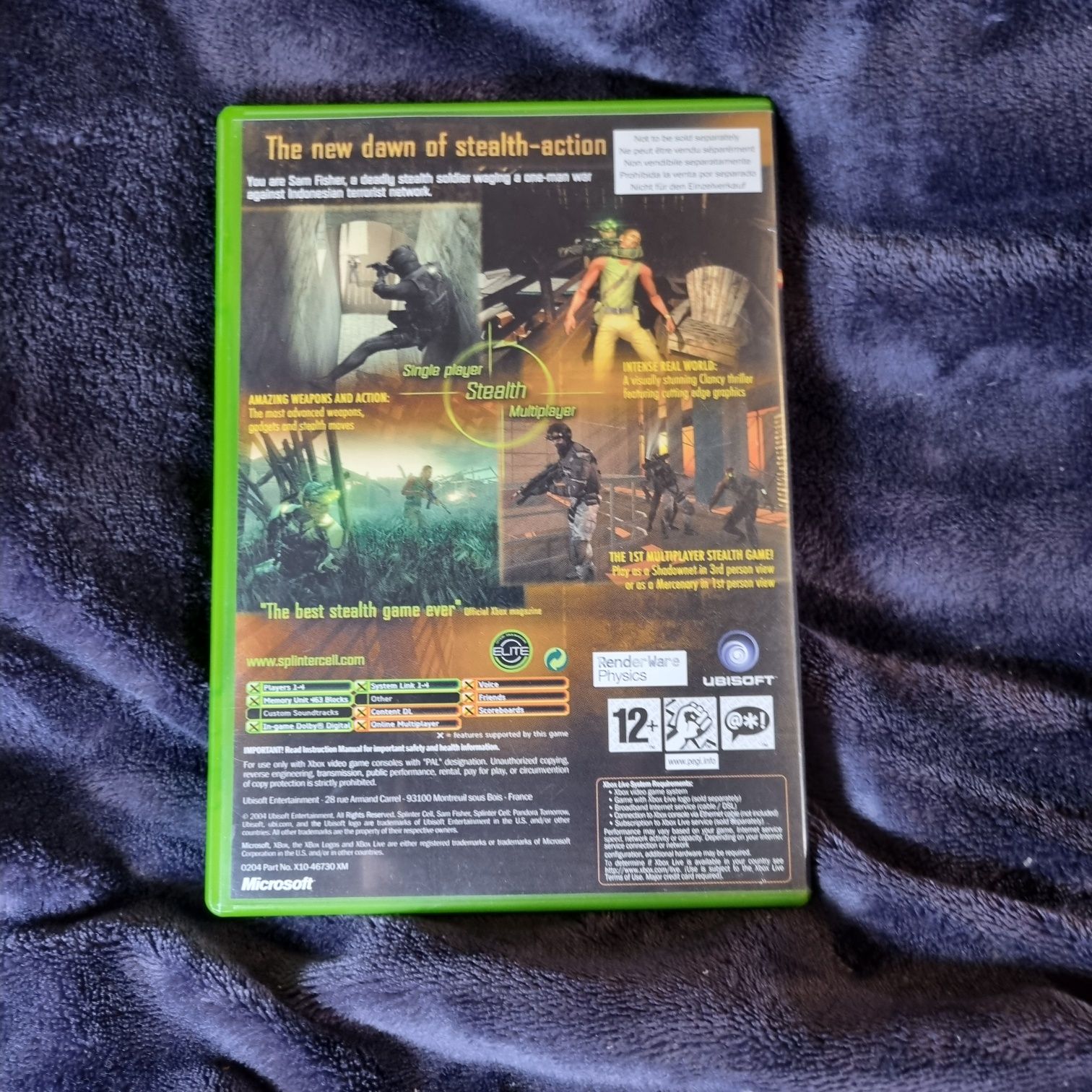 Splinter Cell Pandora Romorrow Xbox Classic