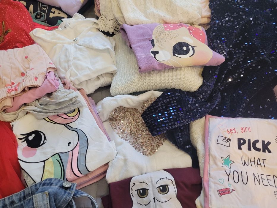 Wielka paka ubrań 53 szt dziewczynka r 134 hm, zara, reserved