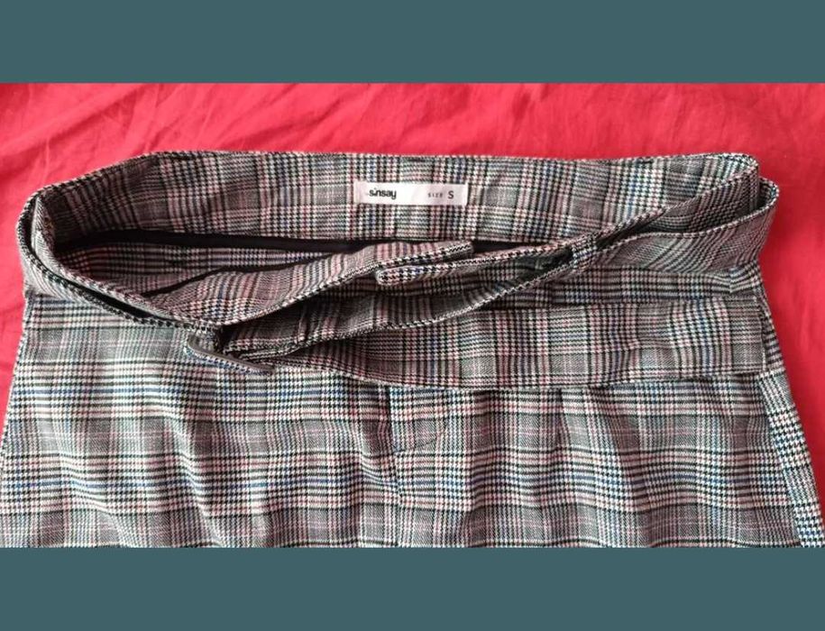 Spódniczka Sinsay r. 36/S w kratkę stan bdb jak nowa