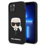 Etui Karl Lagerfeld Silicone Karl's Head na iPhone 13 mini - czarne
