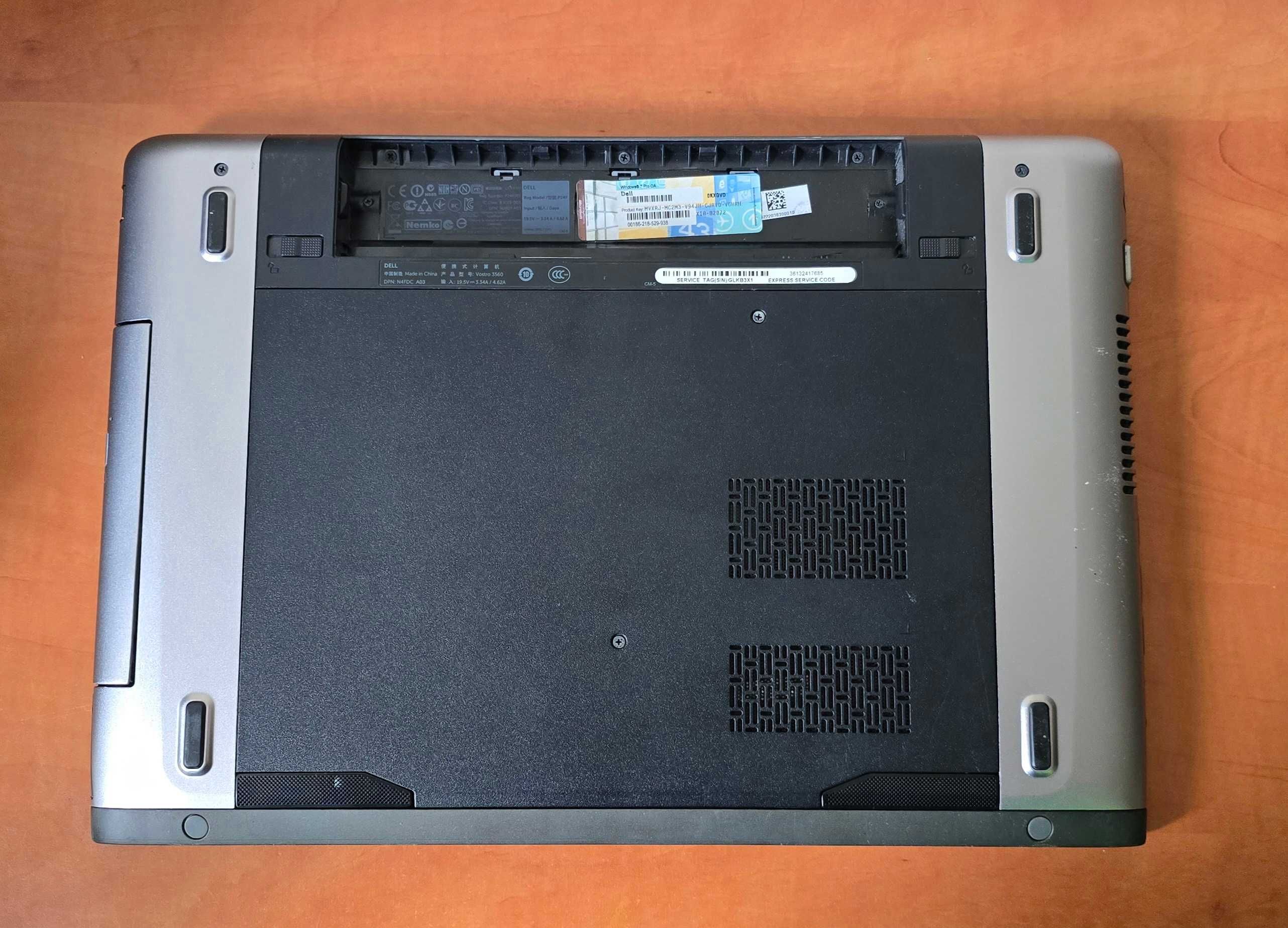 Dell Vostro 3560/i3/6gb/1 tb/radeon 8600m 1gb/Zasilacz