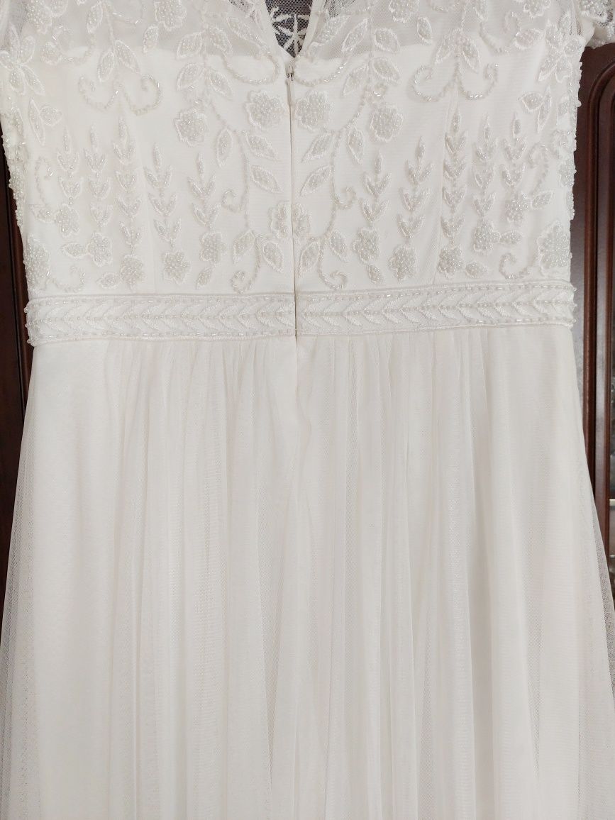 Suknia ślubna Monsoon rozmiar S, A-line, kolor ivory