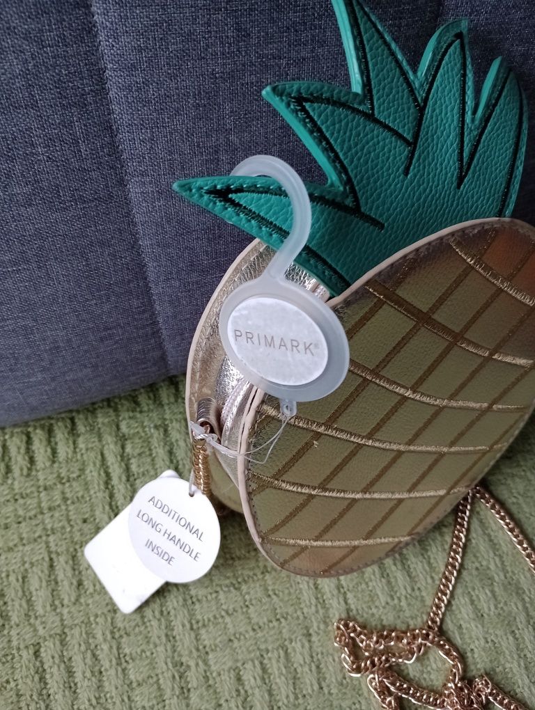 Torebka ananas z łańcuszkiem