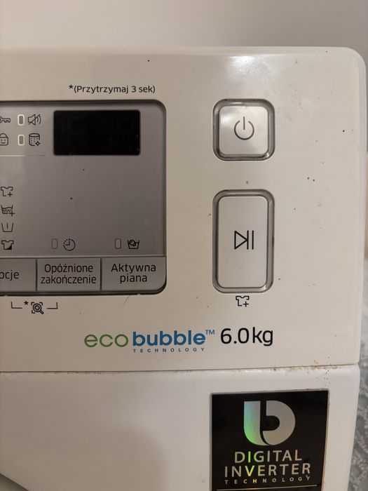 Samsung EcoBubble 6kg – sprawna, uszkodzona uszczelka