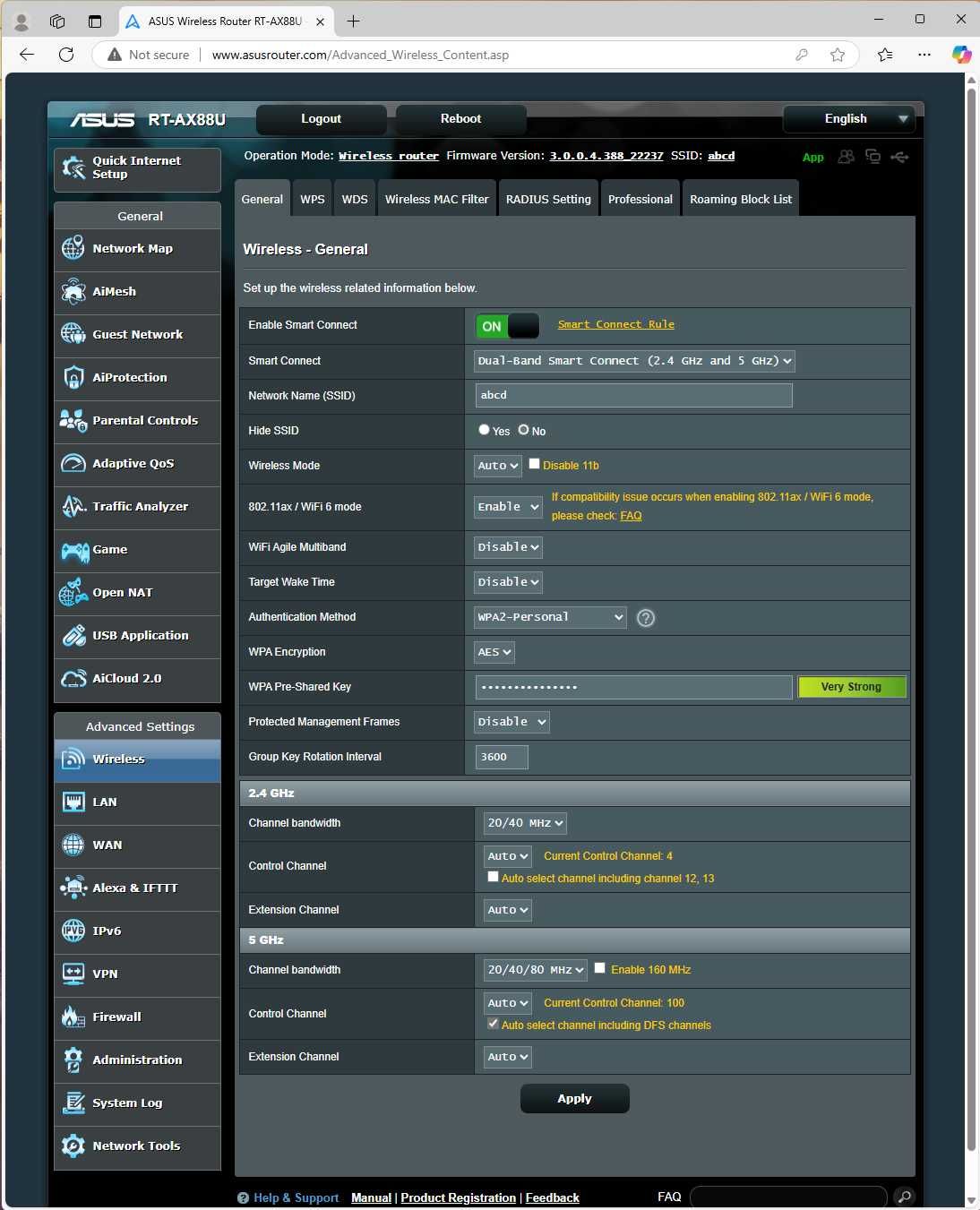 Router ASUS RT-AX88U  AX6000 WIFI6