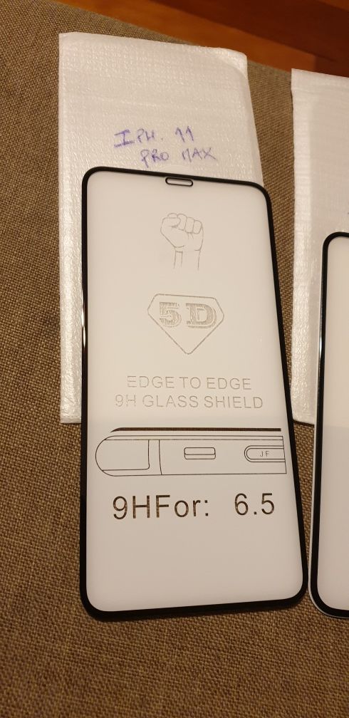 Pelicula de vidro 5D iphone 11, iphone 11 pro e iphone 11 pro max