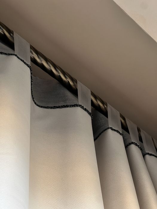 Комплект штори сірі графіт готові по 2.5 м дві