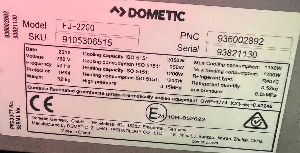 Klimatyzacja kamper Dometic FJ 2200