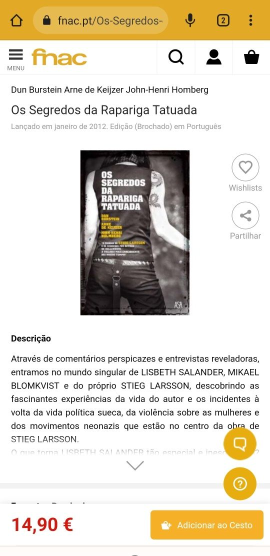 Livro os segredos da rapariga tatuada Dun Burstein