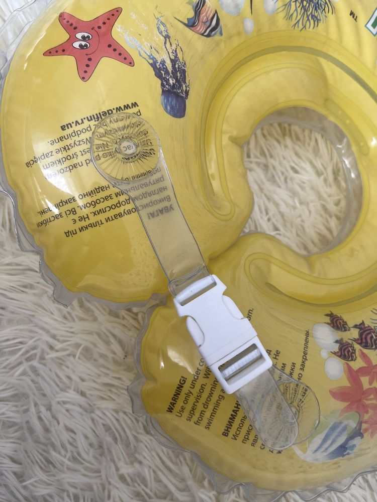 Двосторонній надувний комірець,круг на шию для купання немовлят