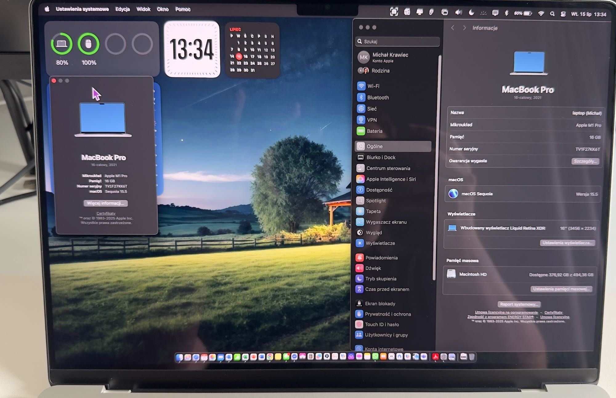 Apple MacBook Pro 16" 2022 M1 Pro 16/512GB Silver, polisa 10.2027