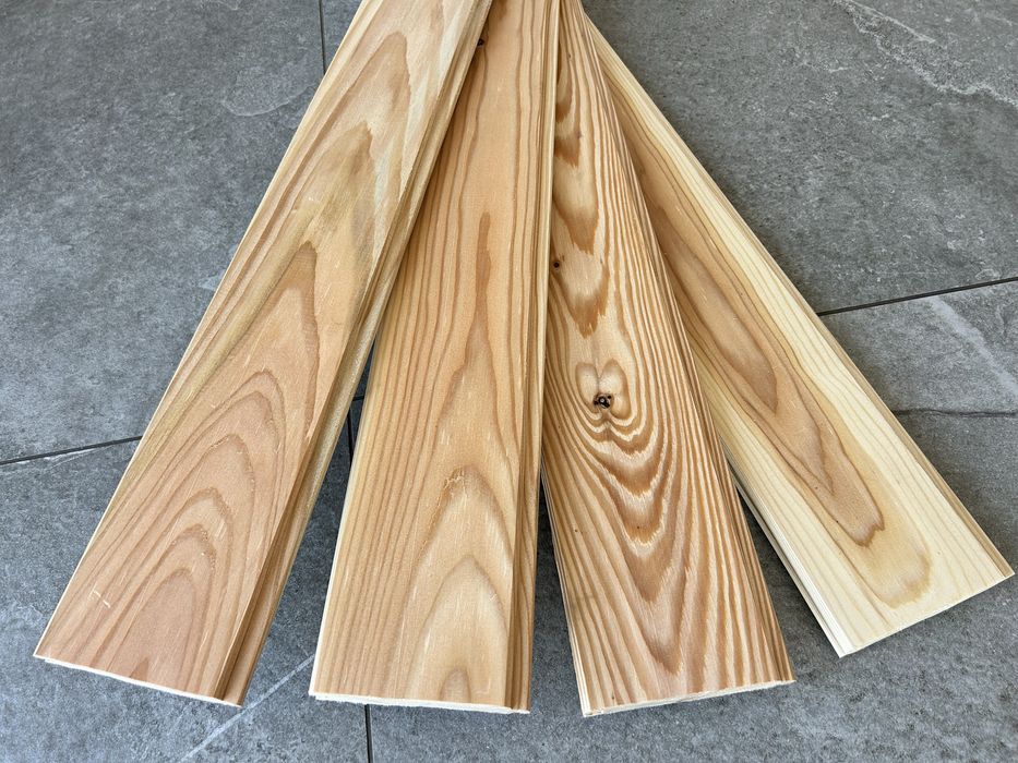 Boazeria podbitka modrzew, deska elewacyjna pióro wpust 15x100