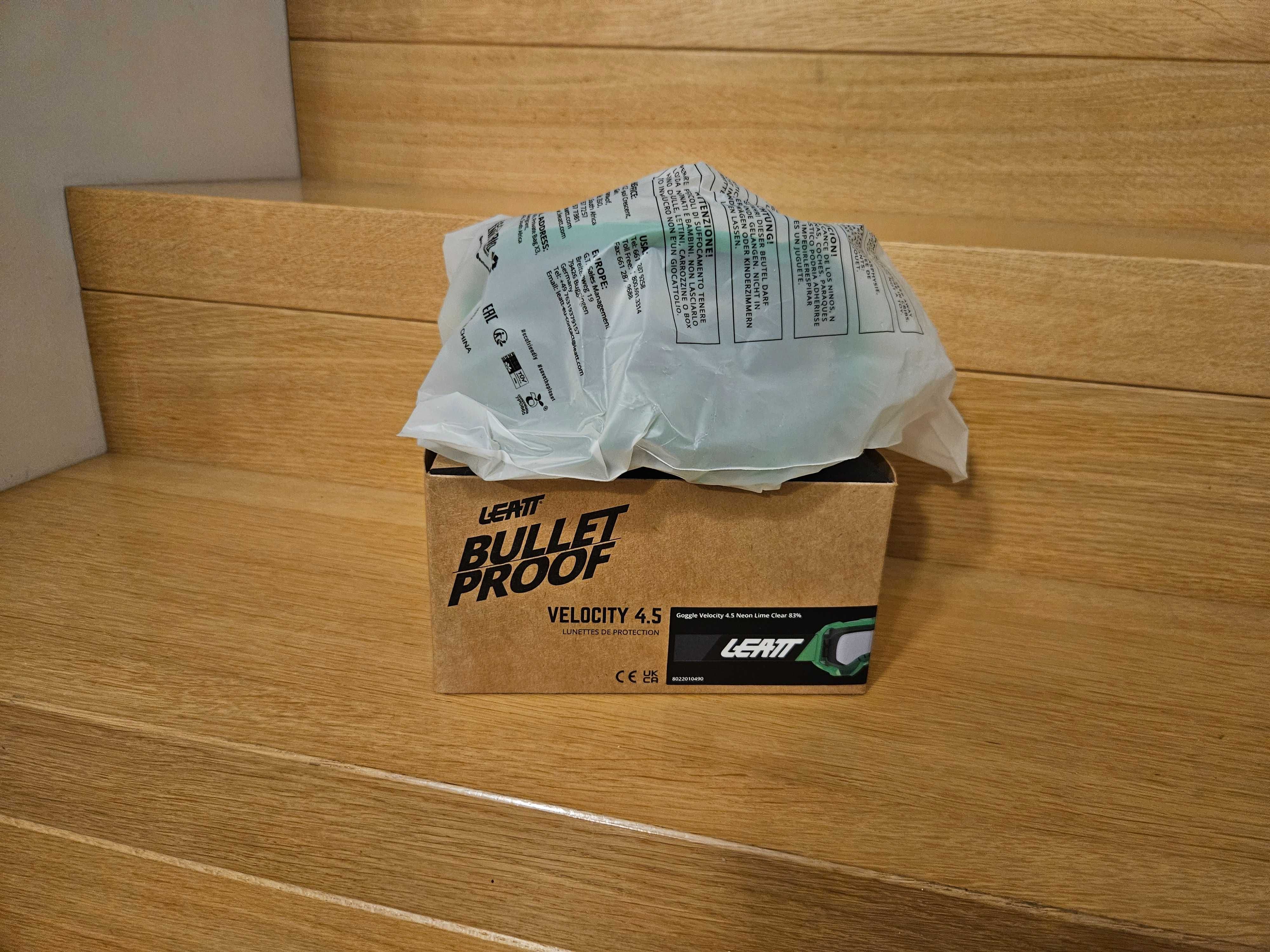 Nowe Gogle Velocity 4.5 NEON LIME CLEAR 83% GREEN Enduro Cross PitBike