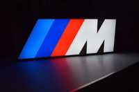 LED Neon BMW M-POWER, Logo 3D, Znaczek 3D, Baner, Lampka, Prezent