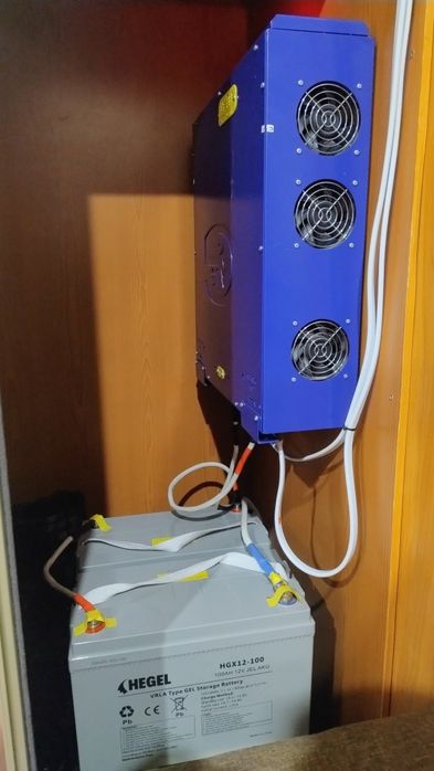 Набір інвертор 6 квт і  4 Акумулятори для ДБЖ HEGEL GEL