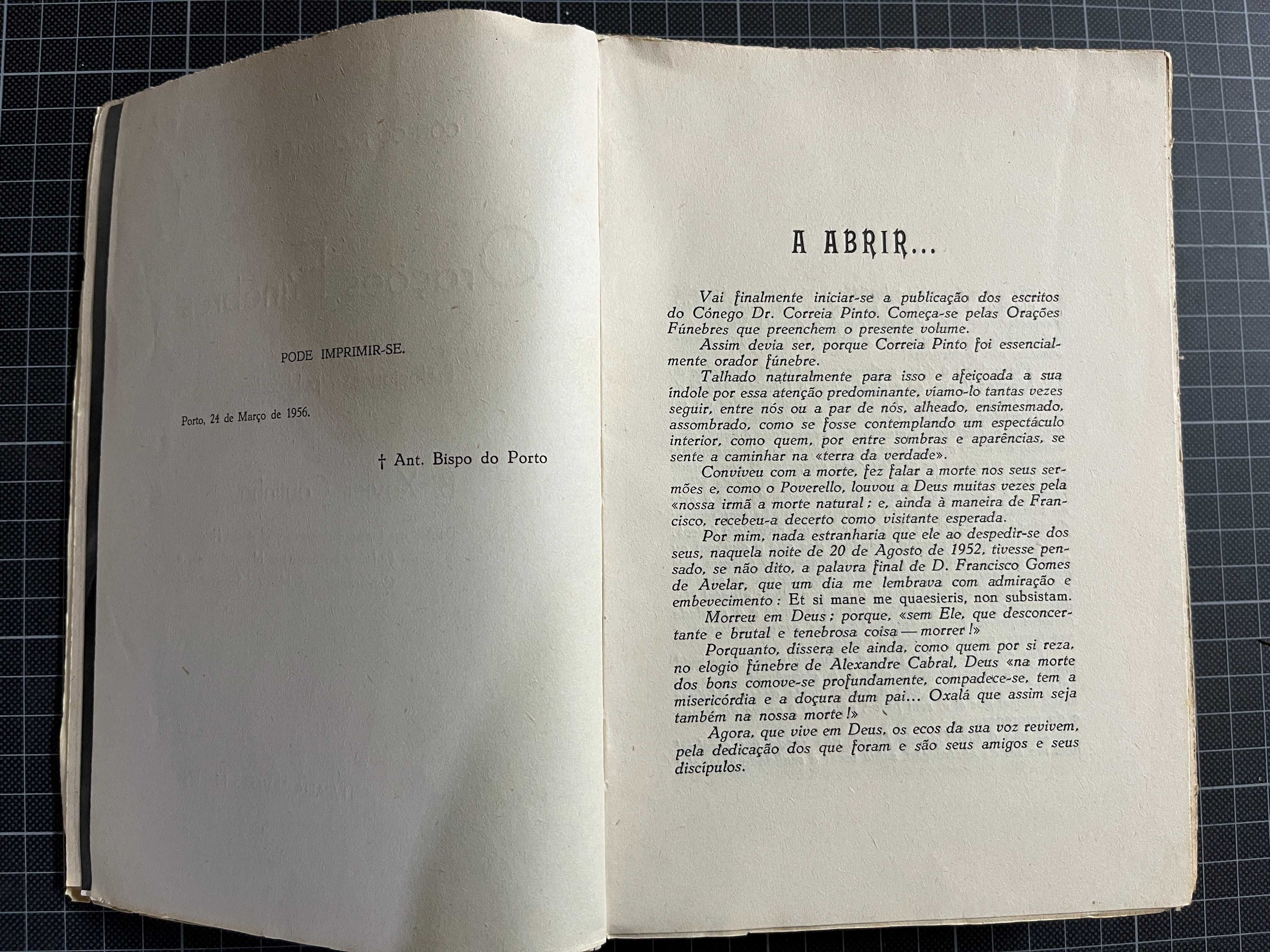 Orações fúnebres – Obras do Cónego F. Correia Pinto