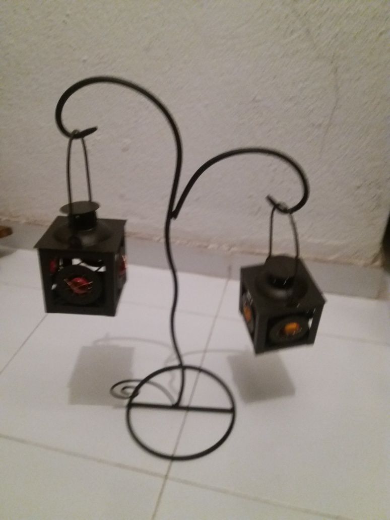 Suporte para velas em ferro