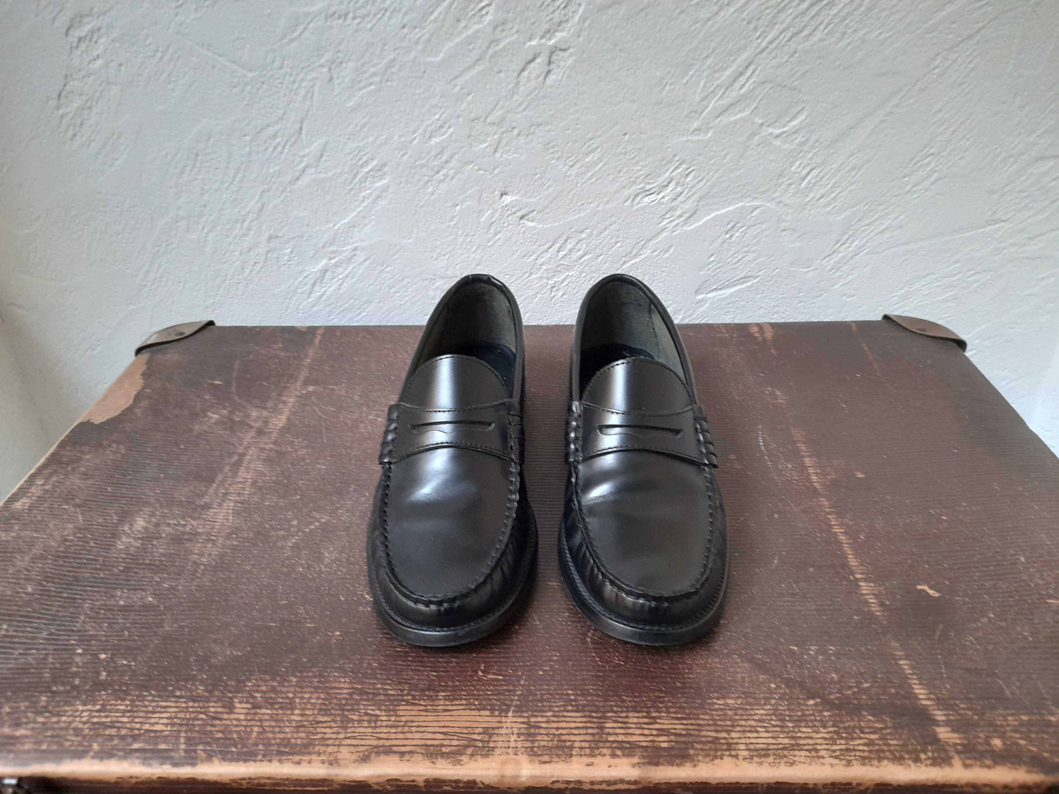 MANGO #Mocassins pele #Mulher #Preto #T37 #óptimo estado!