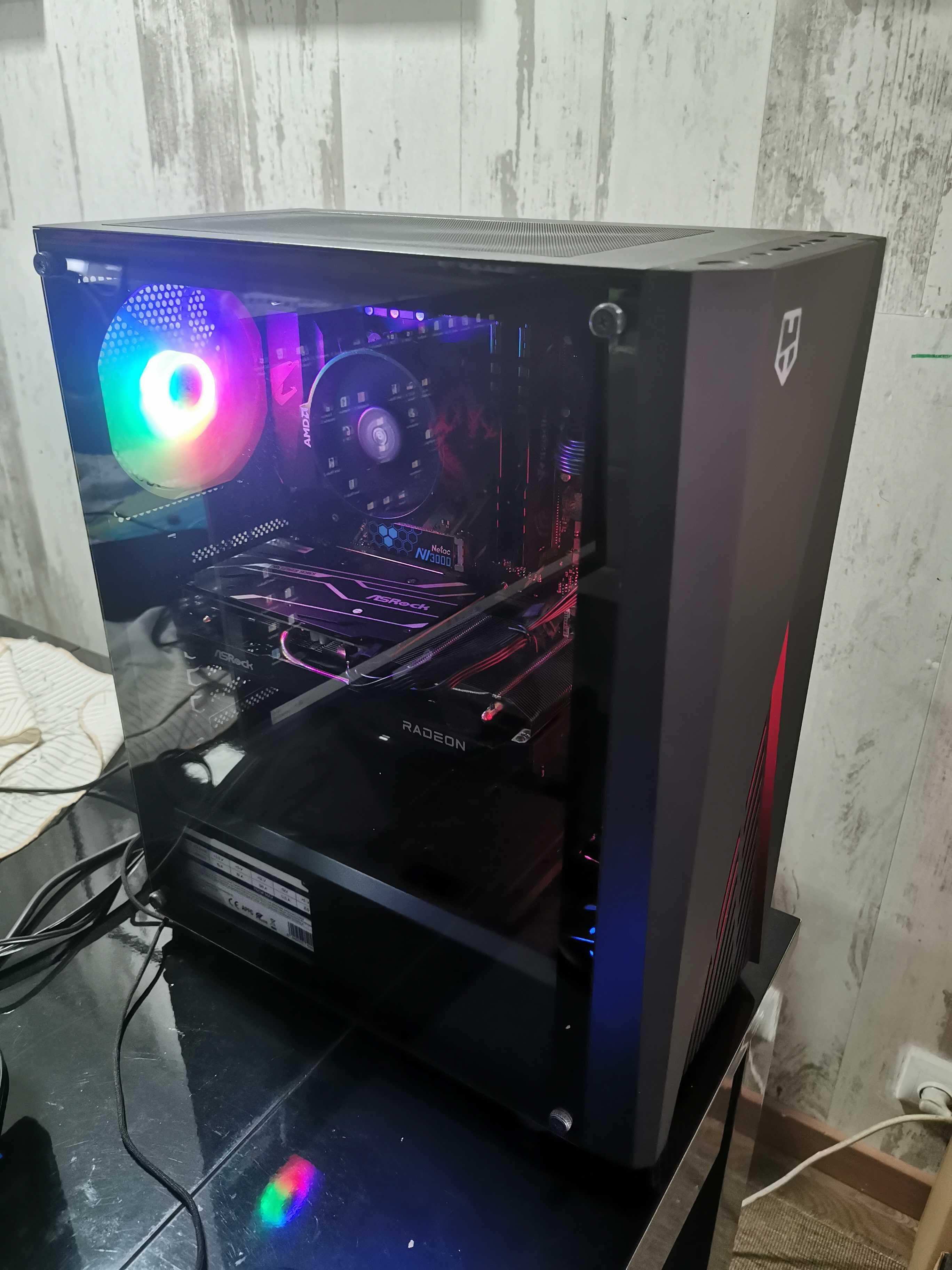 PC Gamer completo Ryzen 5 32GB ram RX6600 8GB Monitor 24" IPS