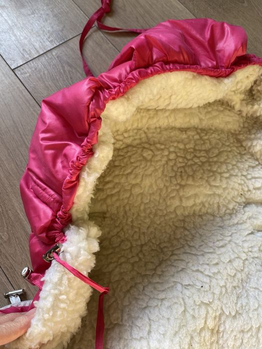 Зимовий конверт на овчині в коляску/санки