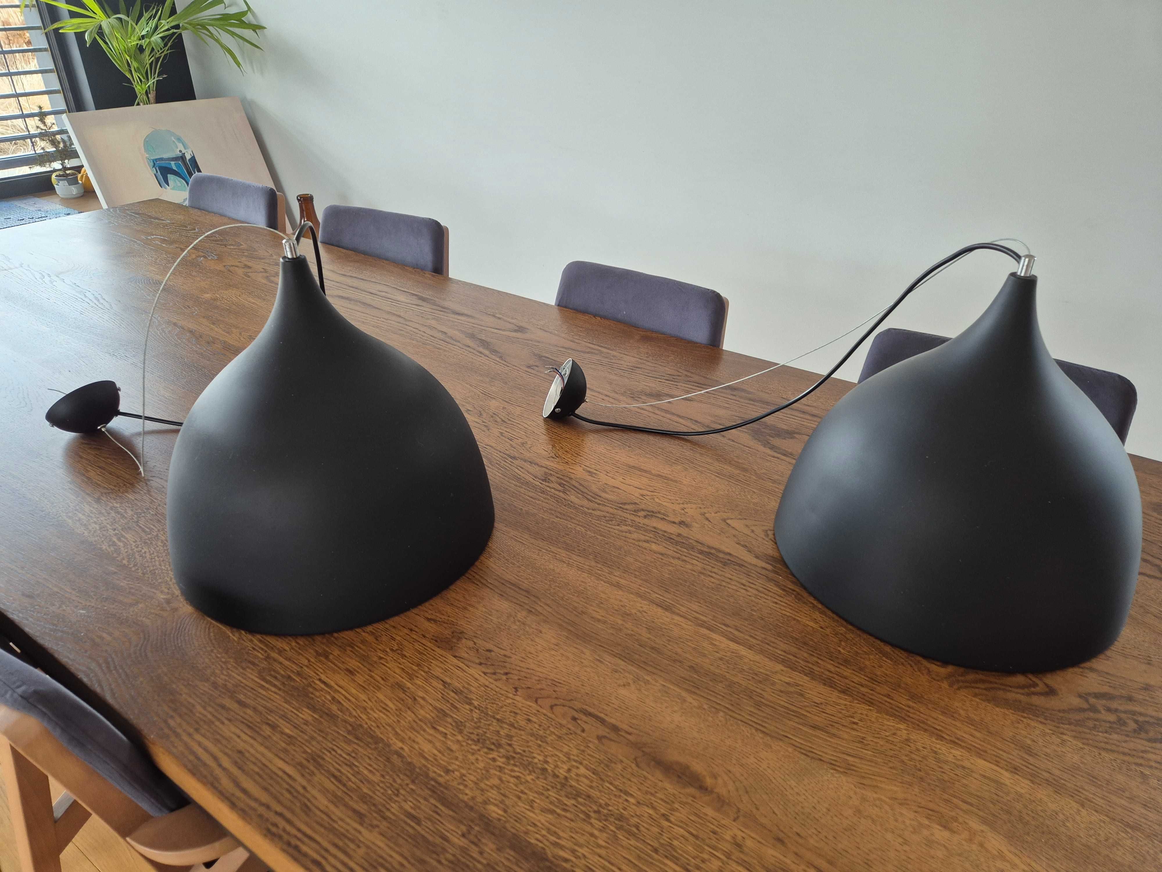 Czarna lampa wisząca typu łezka Loft Design plus żarówki