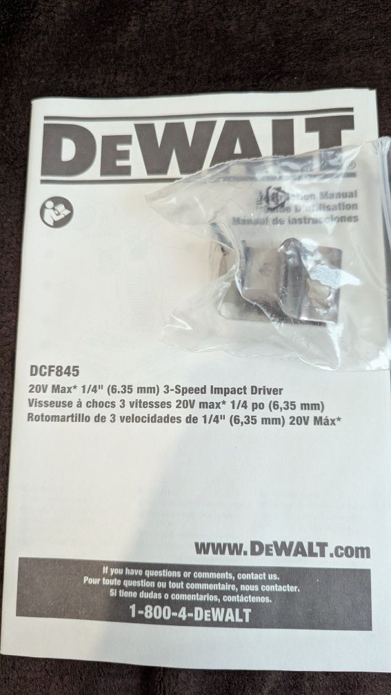 Новий ударний імпакт дрель-шуруповерт DeWALT DCF845B ATOMIC 20V MAX
