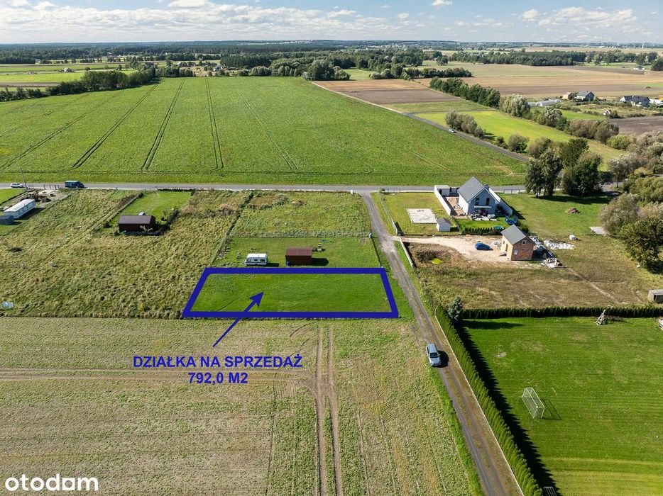 Na sprzedaż atrakcyjna działka budowlana 792,0 m2, Murzynowo Leśne