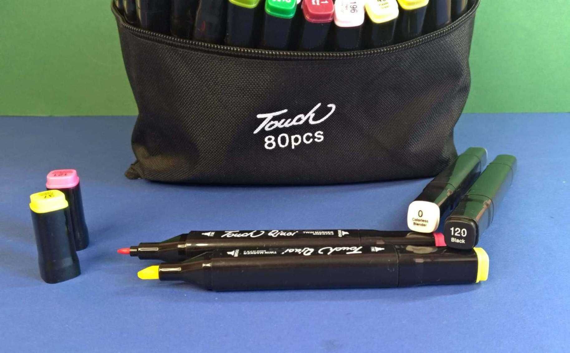 Скетч маркери Touch 80шт з сумкою двосторонніх для скетчингу