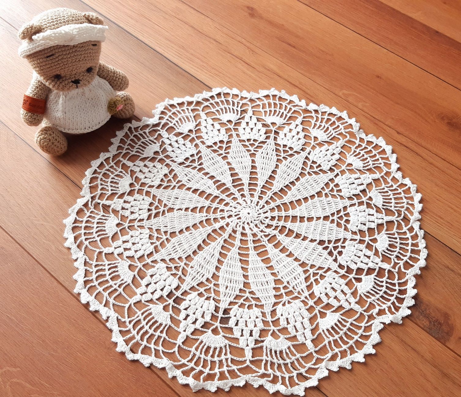 Piękna NOWA Serweta biała średnica 38 cm