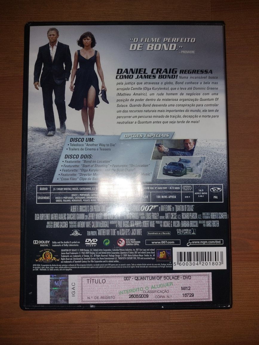 DVD James Bond 007 - "Quantum of Solace" Edição Especial (Como Novo)