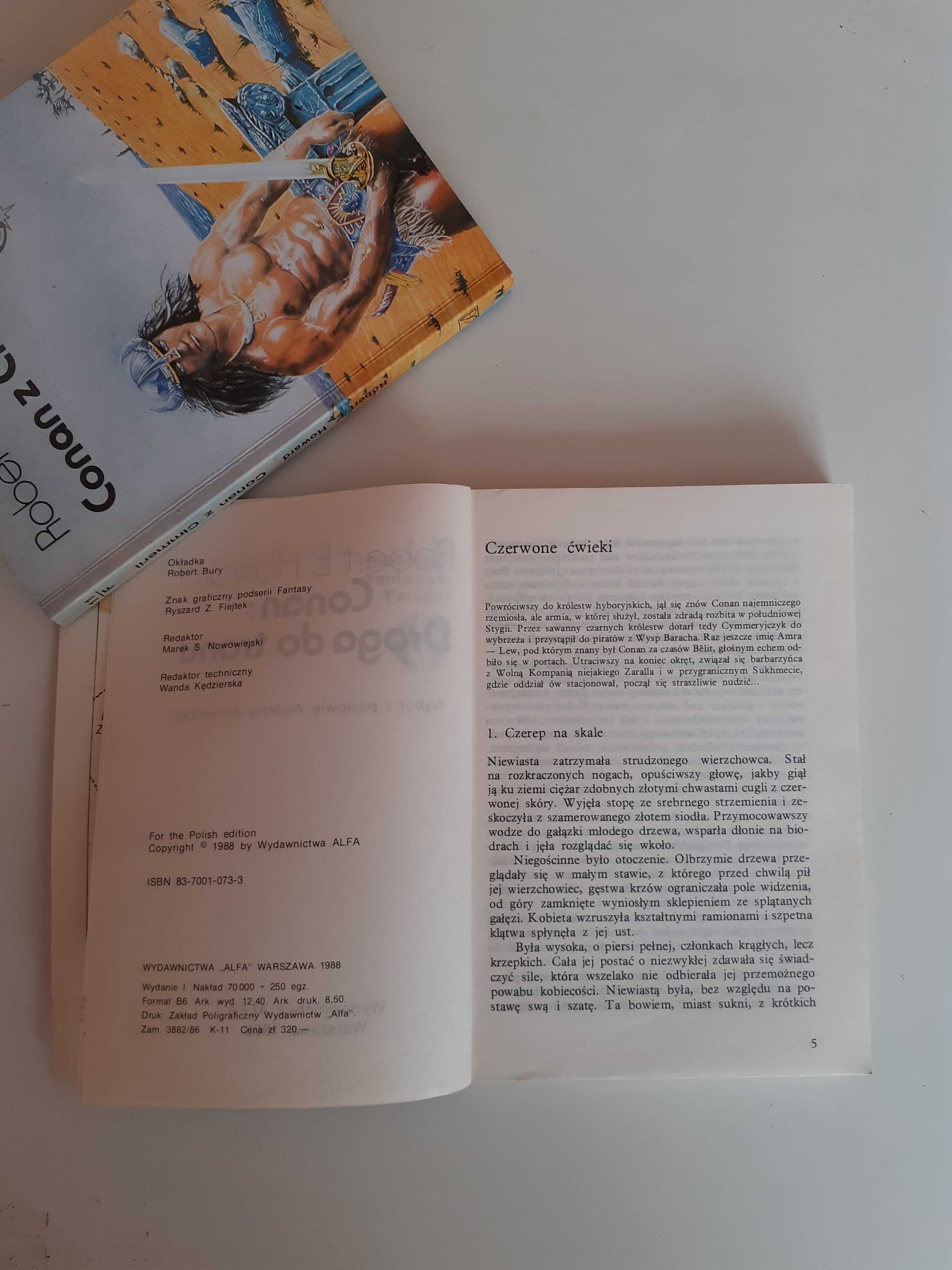 Nowa z wadą książka Robert E. Howard Conan: Droga do tronu wyd. 1988